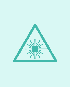 A symbol for laser caution